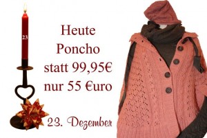 Nahezu 50% Rabatt gibt es auf den Noa-Noa Poncho am Freitag den 23. Dezember.