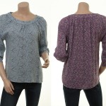 Luftiges Bluse Tabita in Sky und Amethyst