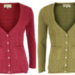 Strickjacke Fylla in wild ginger und antique gold